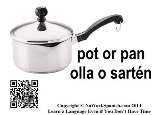 pot or pan in Spanish